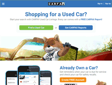 Tablet Screenshot of carfax.com